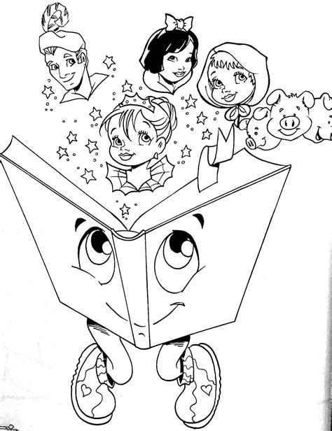 dia do livro infantil desenho para colorir